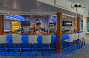 Pensacola Yacht Club, Grill. Biggs Construction Company, Inc - Custom Stained Wood with High Gloss finish