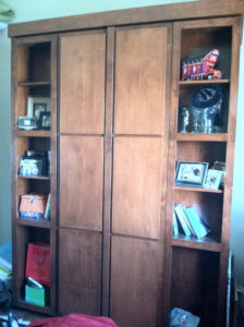 Bookcase MB stained w doors