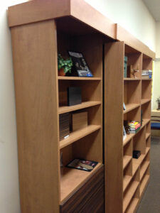 Library Wall bed Stained wood